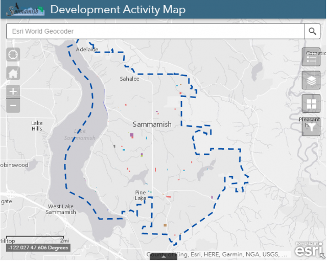 Sammamish Development Activity Map