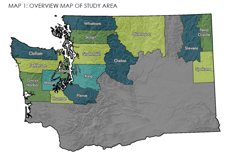 U.A Plumbers Union Map of Washington