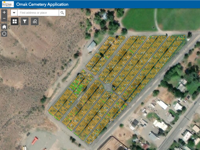 City of Omak Cemetry Management Polygons